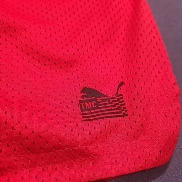 Puma x TMC Everyday Hussle Mesh Shorts Red w/ White Drawstring - Picture 12 of 12